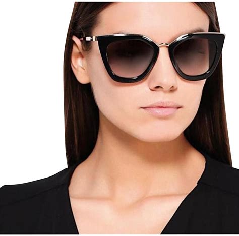 black prada sunglasses women's|prada sunglasses black and gold.